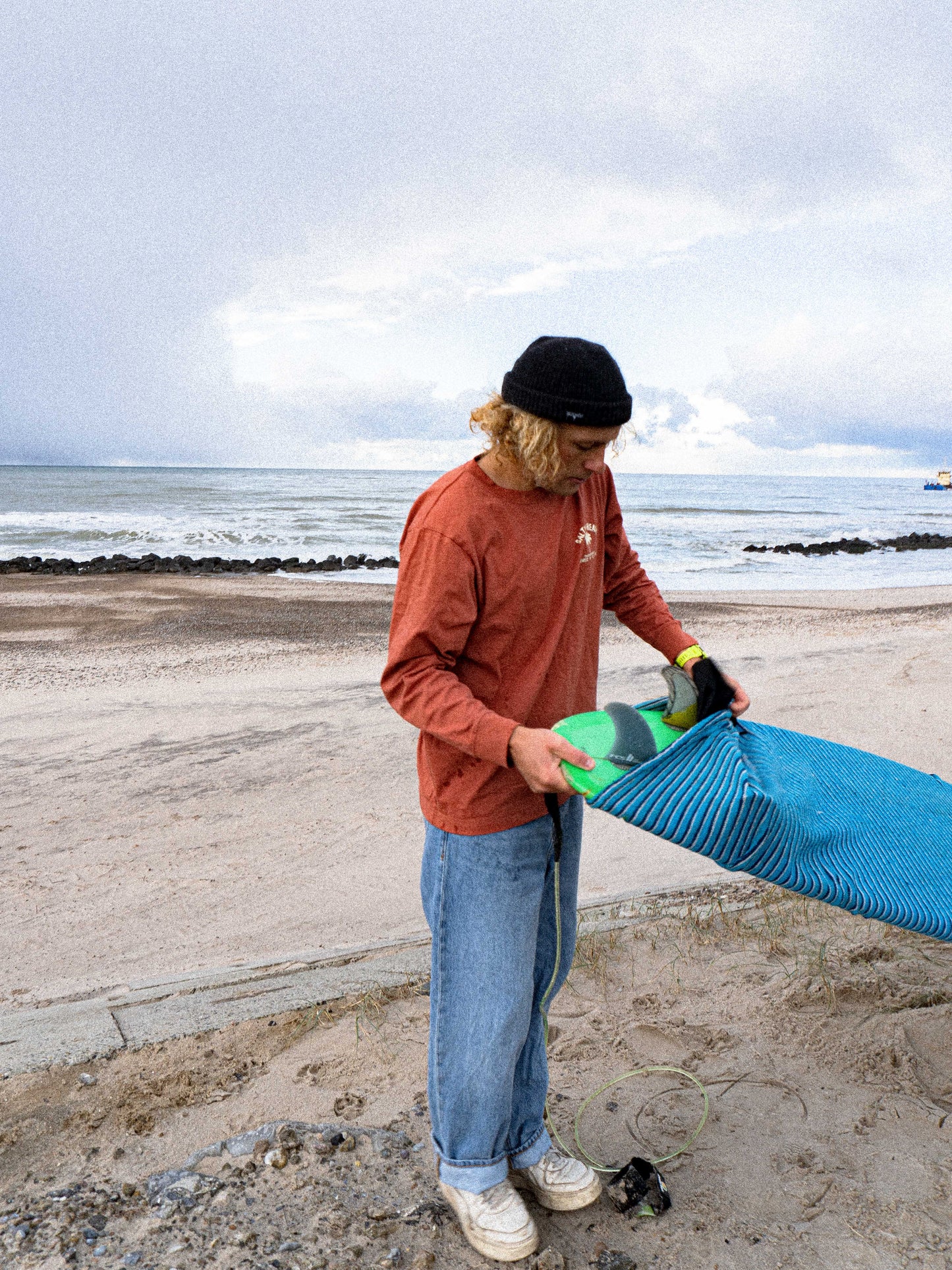 OCEAN // Longsleeve "rostbraun"
