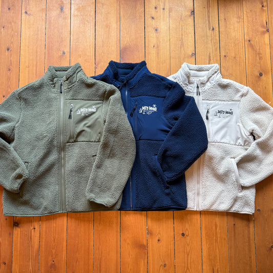 Nordwind// Fleece Jacke "olive, beige, schwarz"