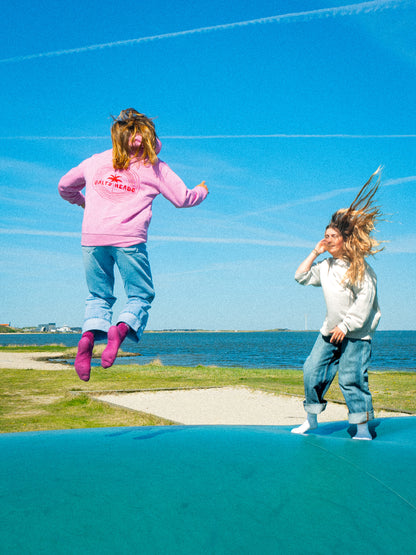 Happy wild and free // Hoodie „rosa/rot“