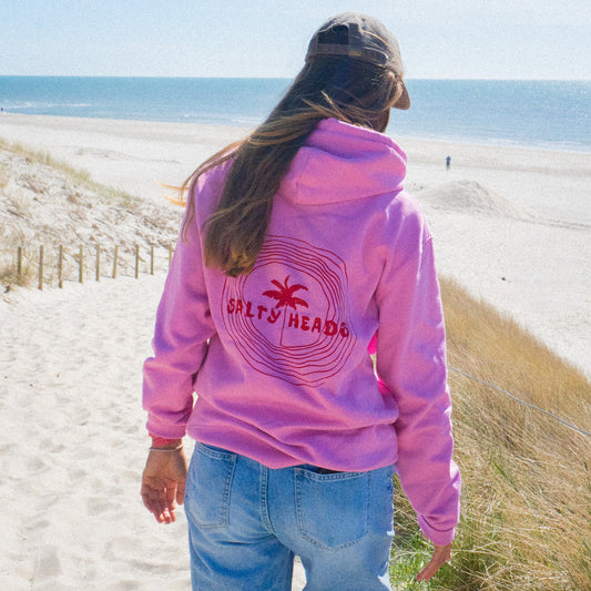 Happy wild and free // Hoodie „rosa/rot“
