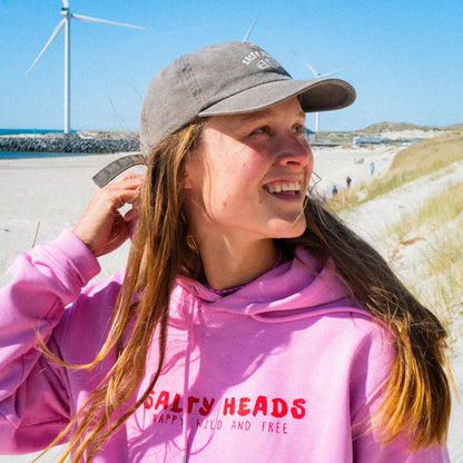 Happy wild and free // Hoodie „rosa/rot“