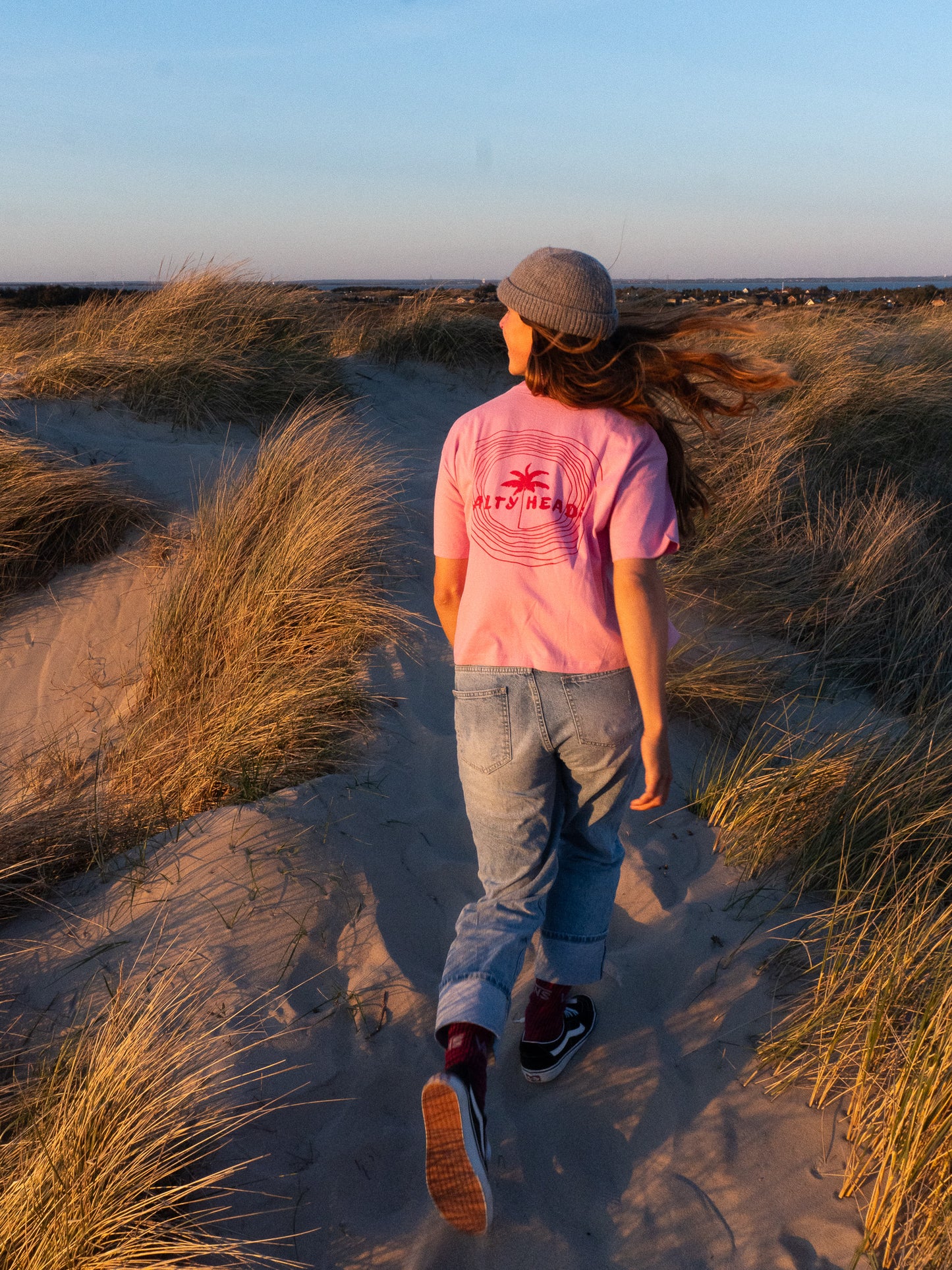 Happy wild and free // Shirt "rosa/rot“