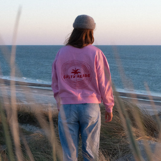 HAPPY WILD AND FREE// Sweater "Rosa, rot”