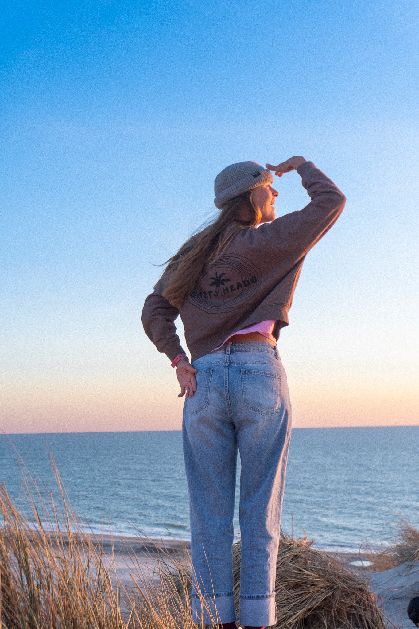 HAPPY WILD AND FREE// Sweater "marone"