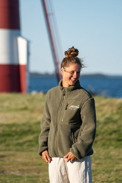 Nordwind// Fleece Jacke "olive, beige, schwarz"