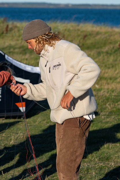 Nordwind// Fleece Jacke "olive, beige, schwarz"