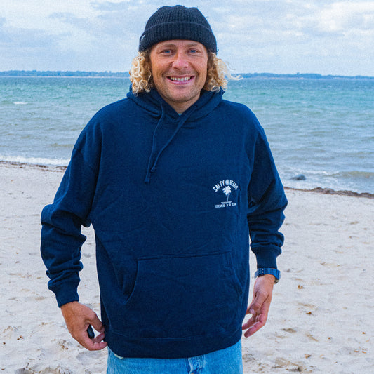 HAPPY WILD AND FREE // Hoodie "blau"