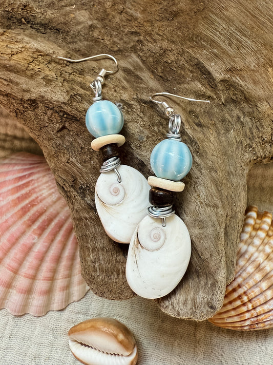 Ohrringe silber/blau