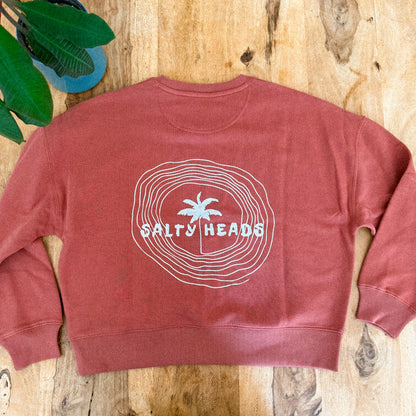 HAPPY WILD AND FREE// Sweater "smaragf, hellblau, rostbraun"