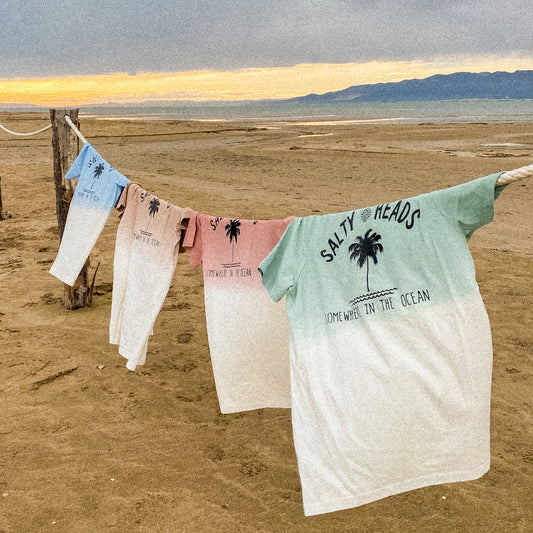 Salty Heads Batik Edition – T-Shirt "blau, braun, mint, rosa"