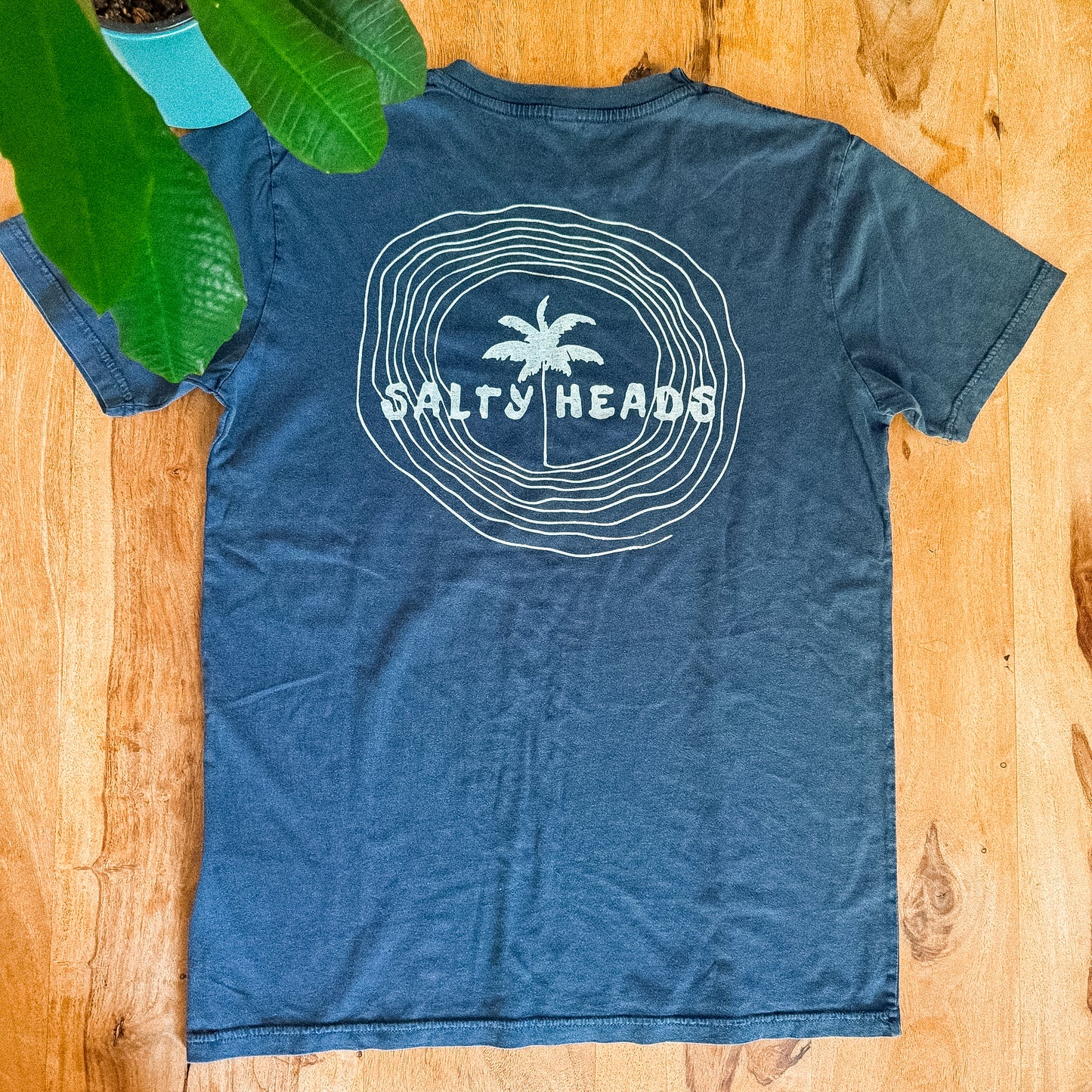 Happy wild and free// Washed Shirt "blau, grau"