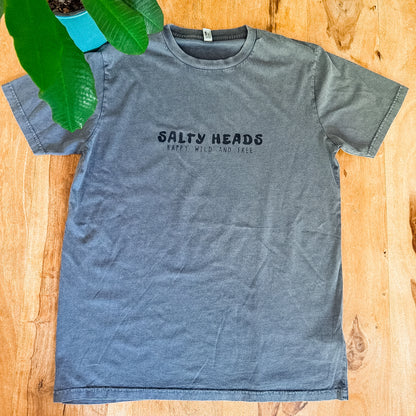 Happy wild and free// Washed Shirt "blau, grau"