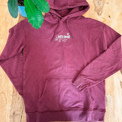 Surf and Sail //  Hoodie "washed red"