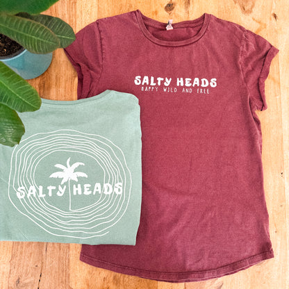 Happy wild and free // T-Shirt "mint, rot"