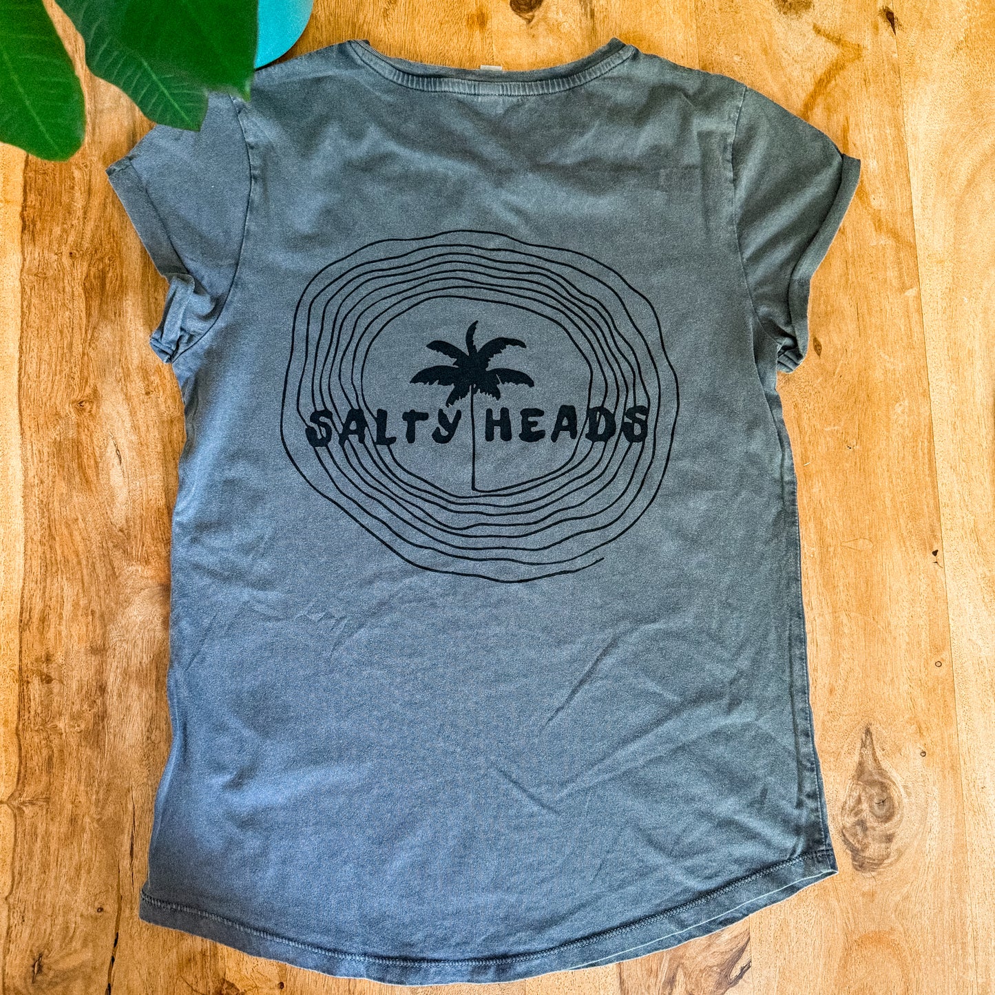 HAPPY WILD AND FREE// washed Shirt (w) "grau"