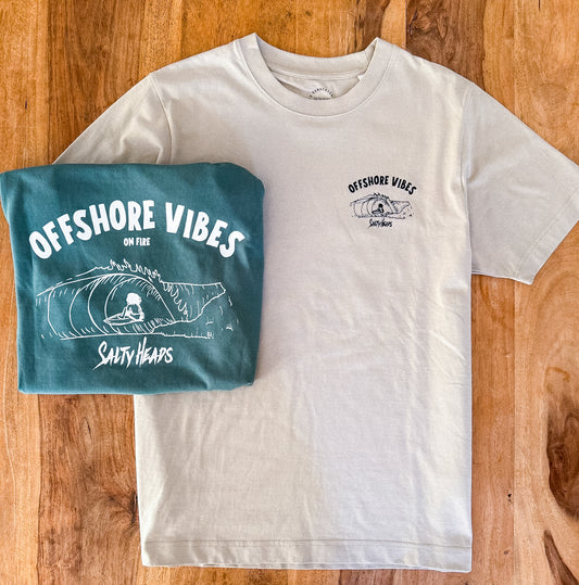 Offshore Vibe // Heavy Shirt "mentholgrün, beige"