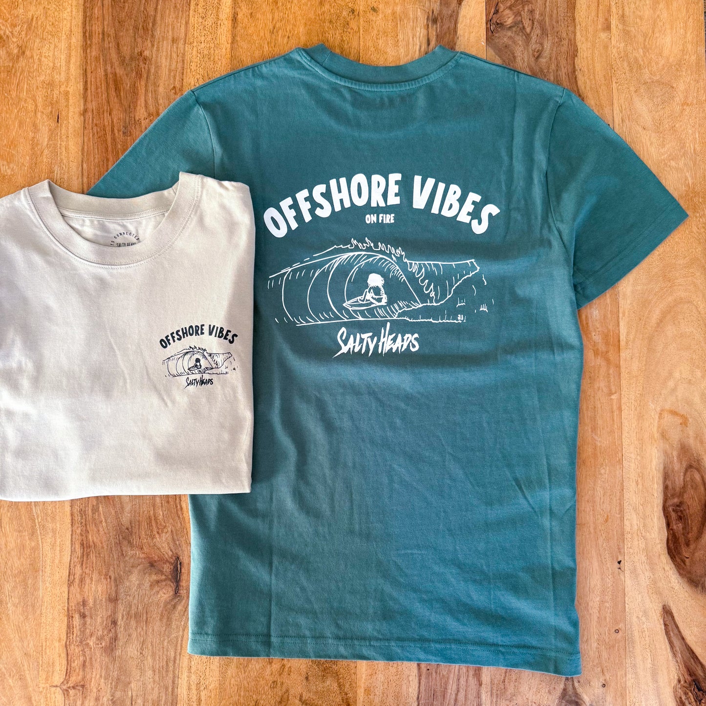 Offshore Vibe // Heavy Shirt "mentholgrün, beige"