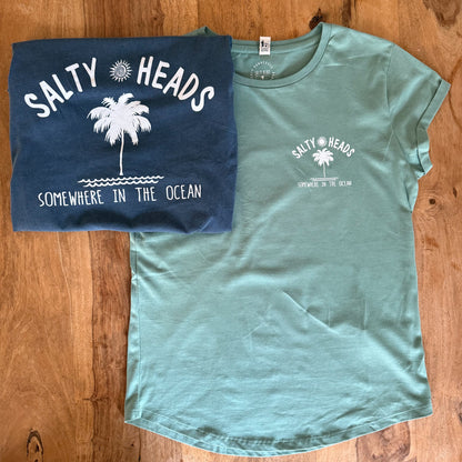 Ocean// washed Shirt (w) "mint, blau"
