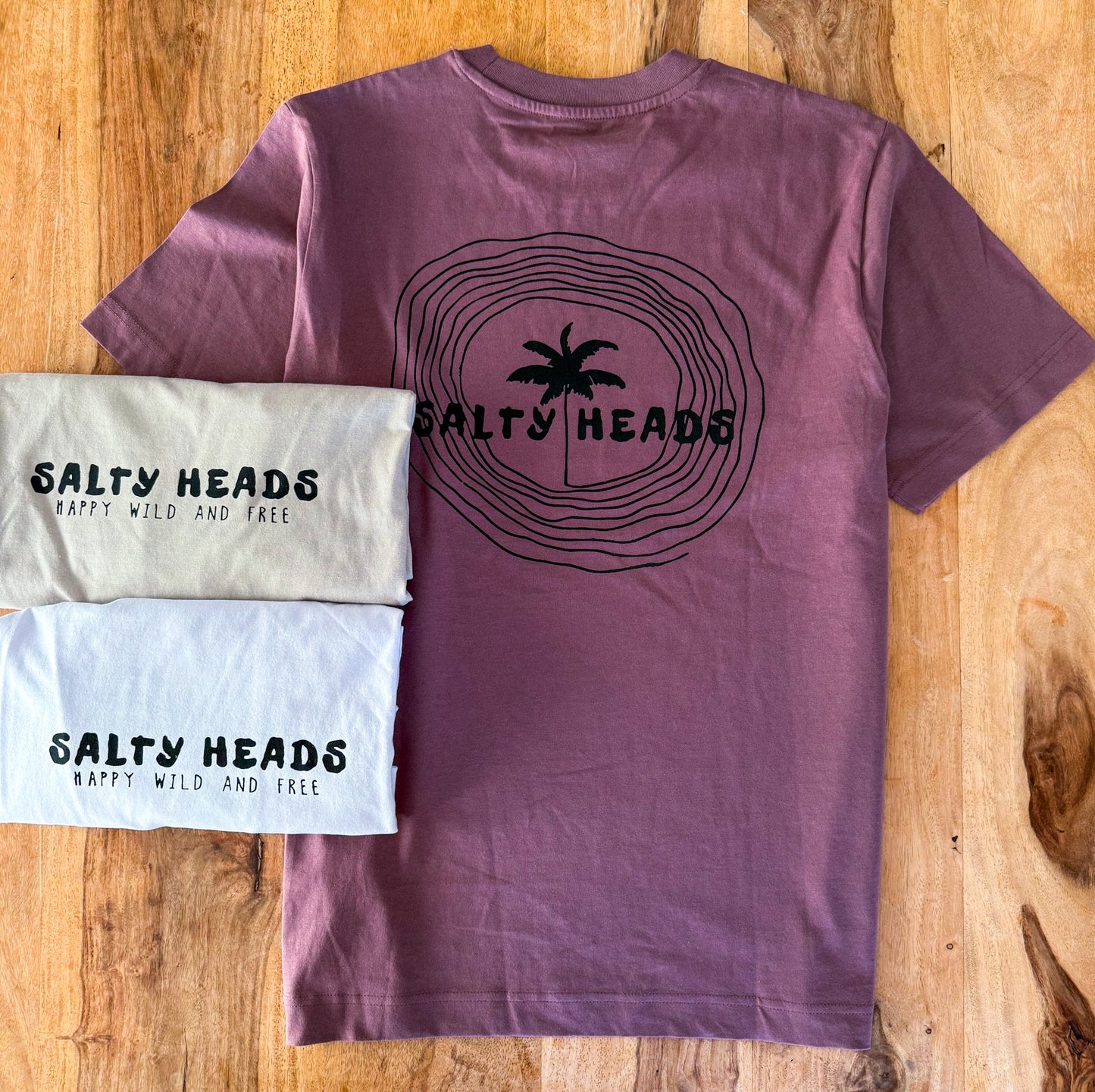 Happy wild and free // Heavy Shirt "white,marone,beige"