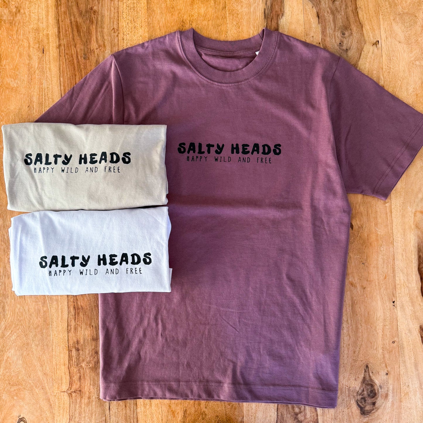 Happy wild and free // Heavy Shirt "white,marone,beige"