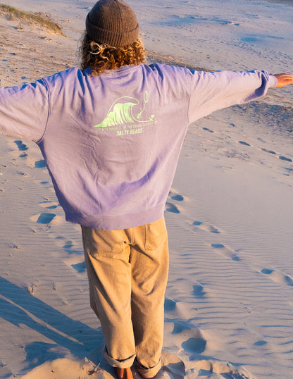 THE BEST SURFER IS THE ONE HAVING THE MOST FUN // Sweater "VIOLETT, MINT"
