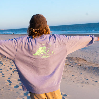 THE BEST SURFER IS THE ONE HAVING THE MOST FUN // Sweater "VIOLETT, MINT"