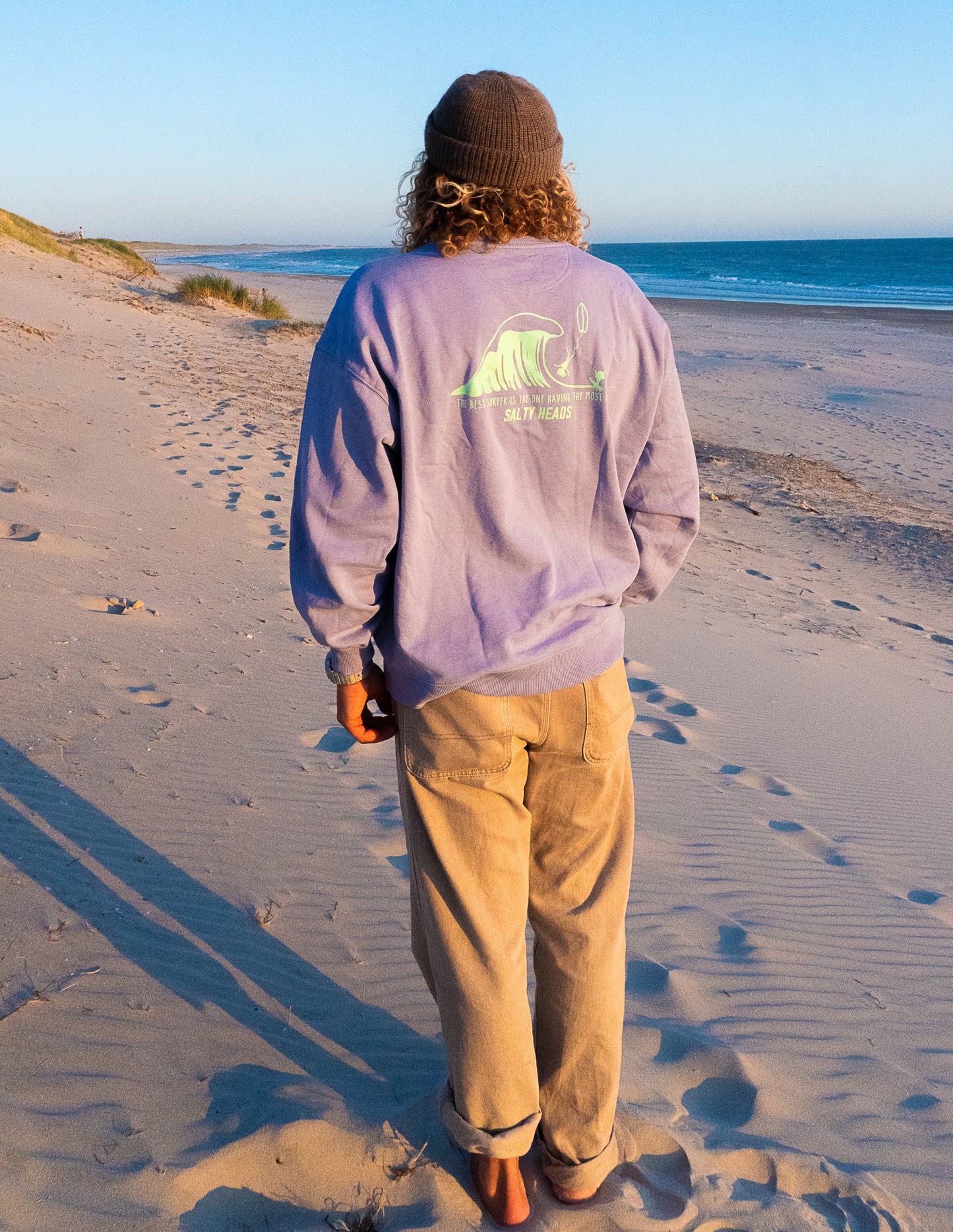 THE BEST SURFER IS THE ONE HAVING THE MOST FUN // Sweater "VIOLETT, MINT"