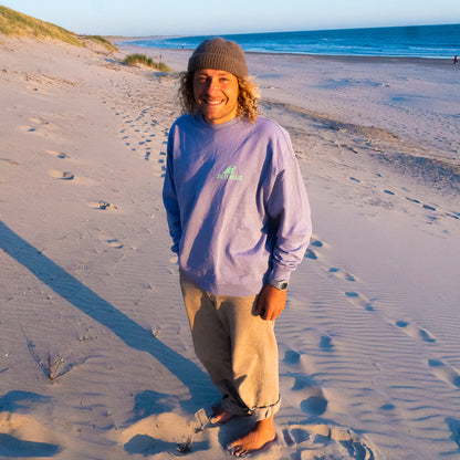 THE BEST SURFER IS THE ONE HAVING THE MOST FUN // Sweater "VIOLETT, MINT"