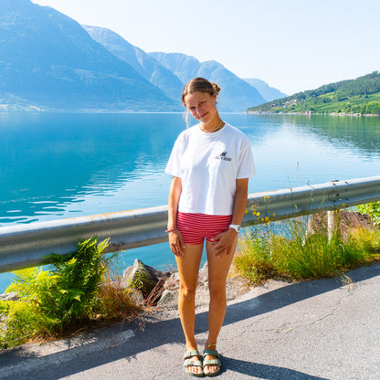 The best surfer is the one having the most fun // Shirt "grau/blau"