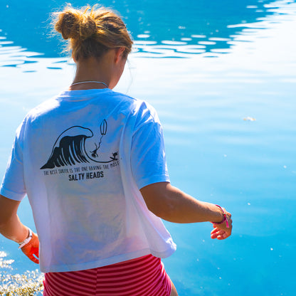 The best surfer is the one having the most fun // Shirt "weiss“
