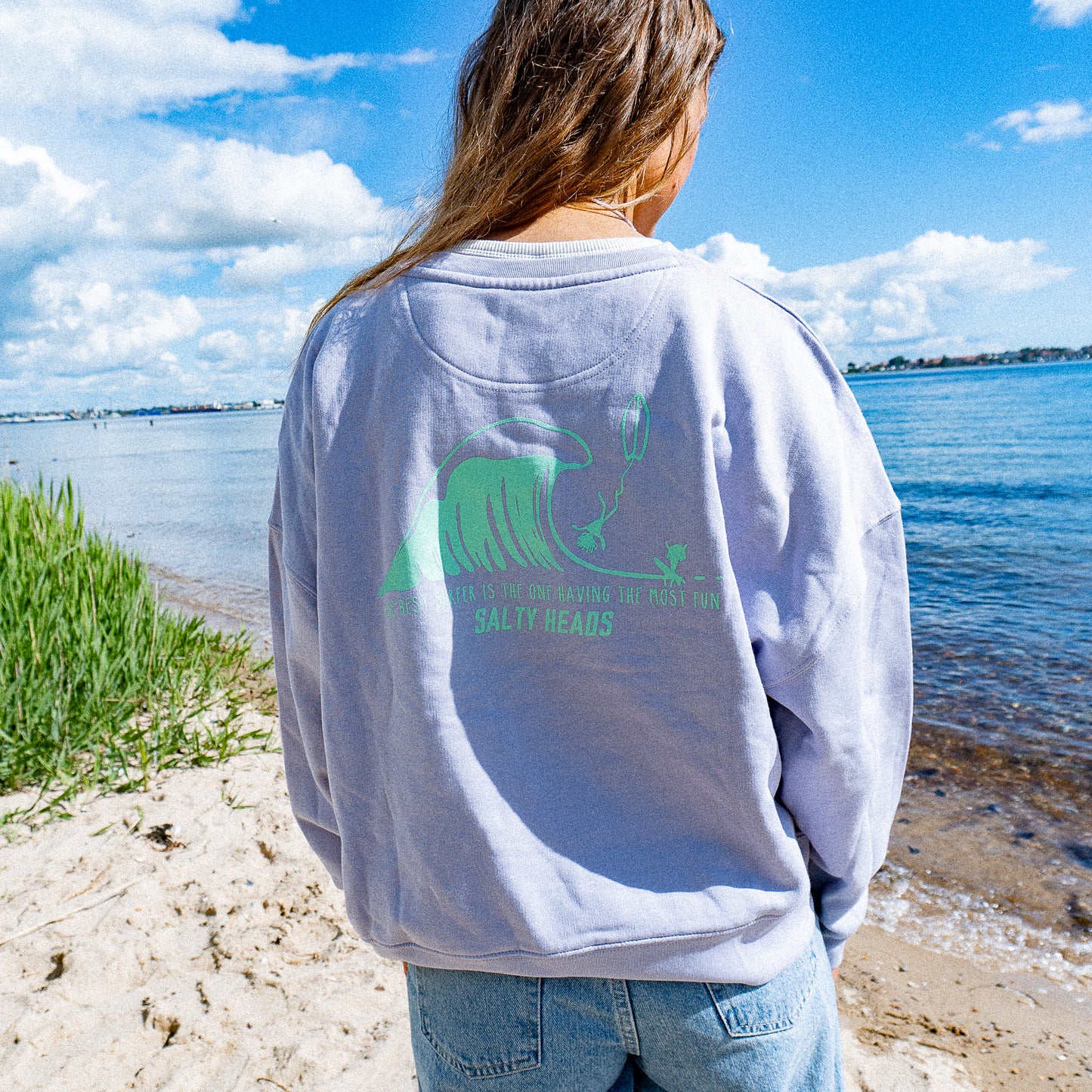 THE BEST SURFER IS THE ONE HAVING THE MOST FUN// Sweater "FLIEDER, MINT"