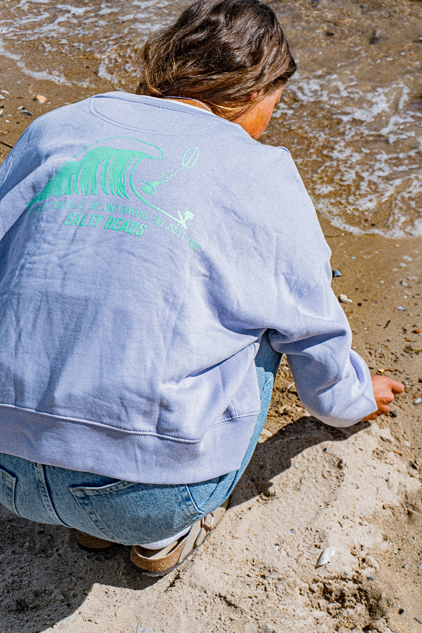 THE BEST SURFER IS THE ONE HAVING THE MOST FUN// Sweater "FLIEDER, MINT"