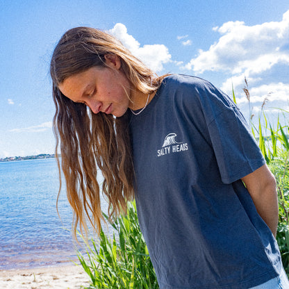 The best surfer is the one having the most fun // Shirt "grau/blau"