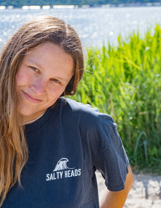 The best surfer is the one having the most fun // Shirt "grau/blau"