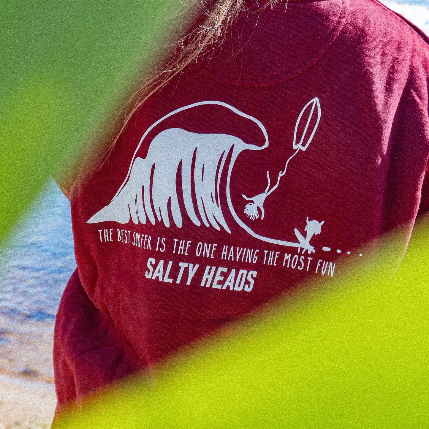 THE BEST SURFER IS THE ONE HAVING THE MOST FUN// Sweater "rot"