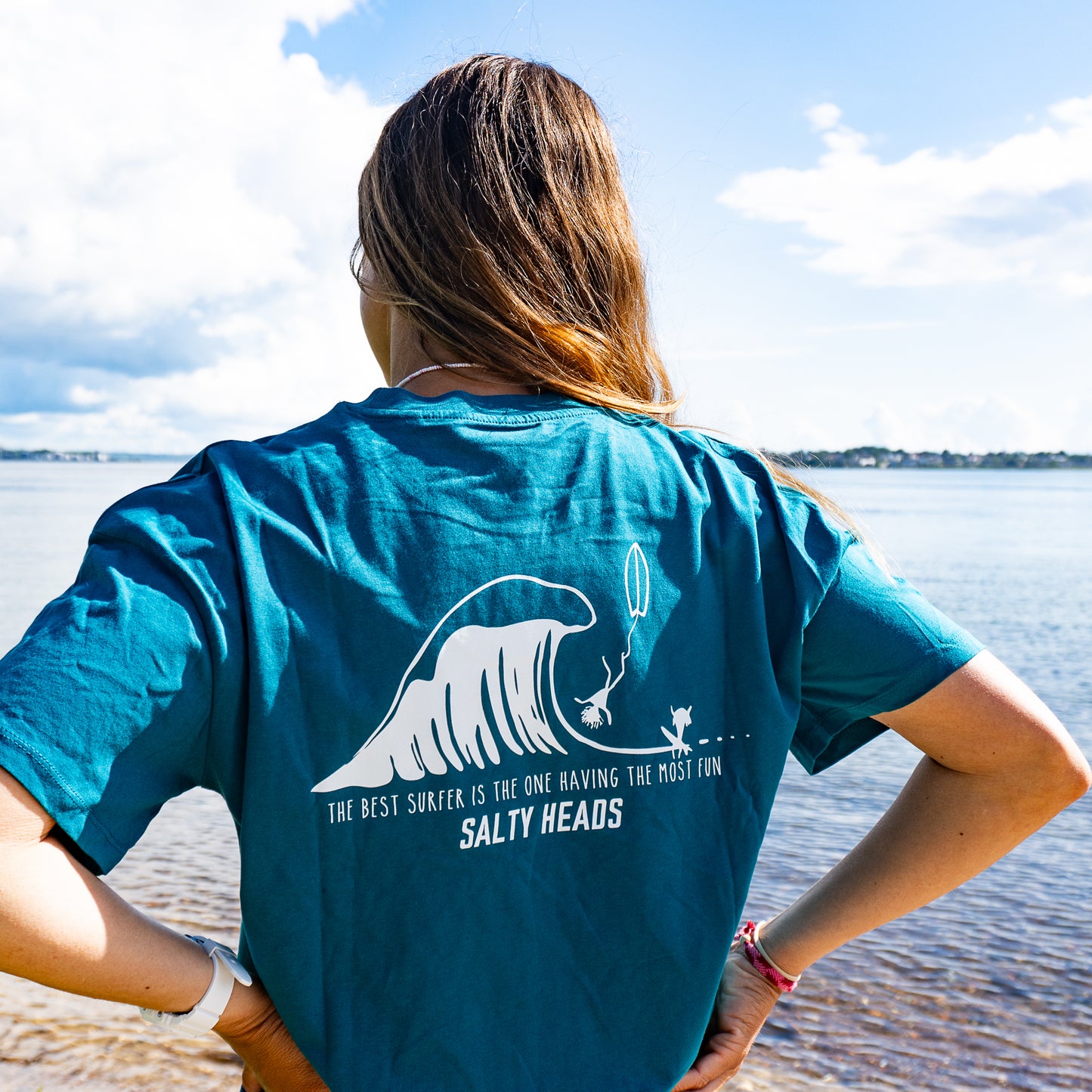 The best surfer is the one having the most fun // Shirt "petrol"