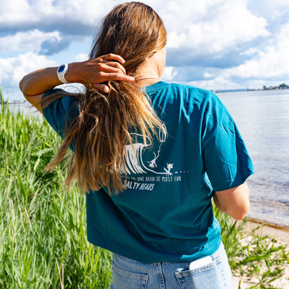 The best surfer is the one having the most fun // Shirt "petrol"