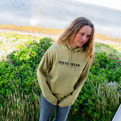 Happy wild and free // Hoodie „olive“