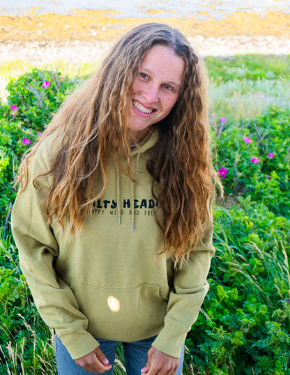 Happy wild and free // Hoodie „olive“