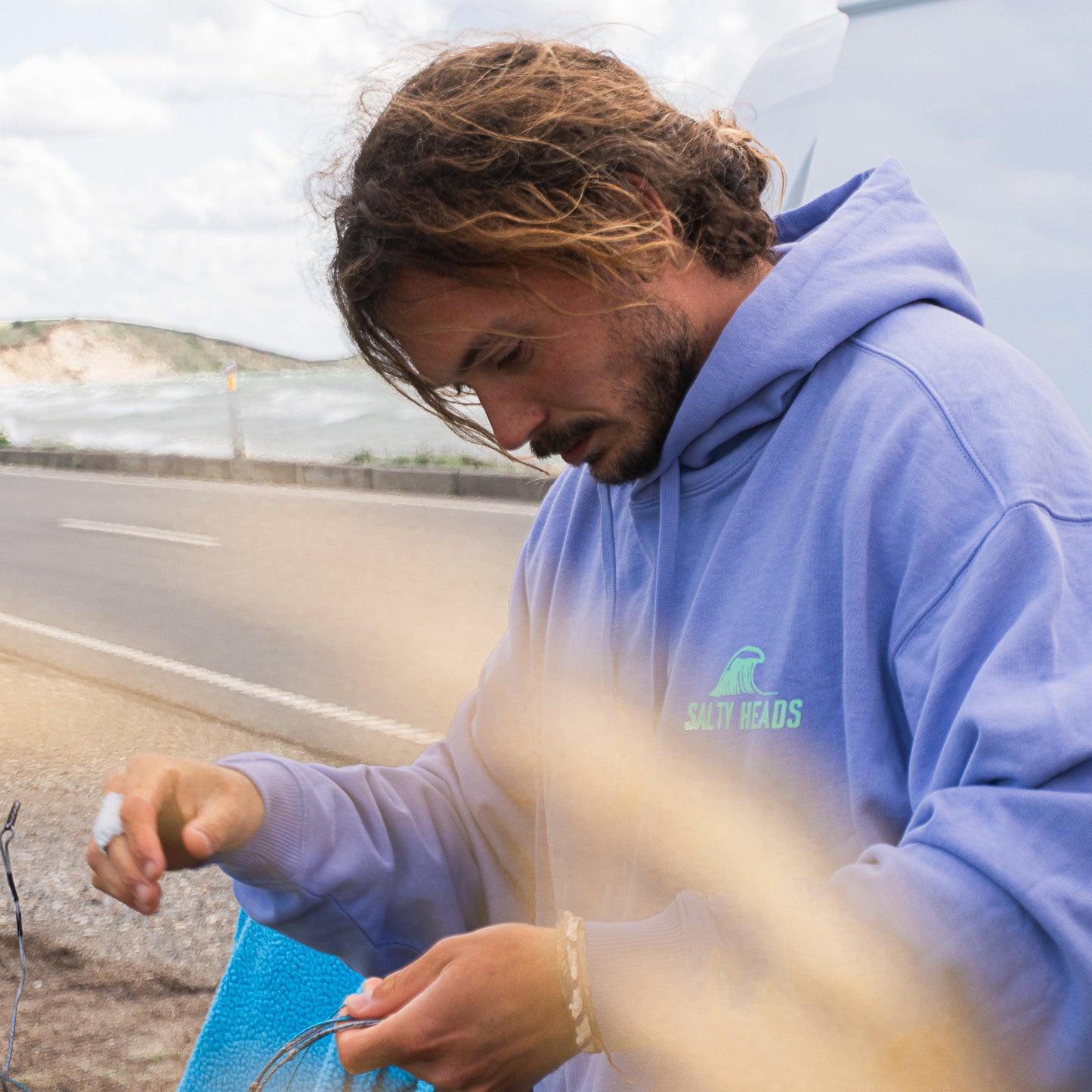 THE BEST SURFER IS THE ONE HAVING THE MOST FUN // Hoodie "VIOLETT, MINT"