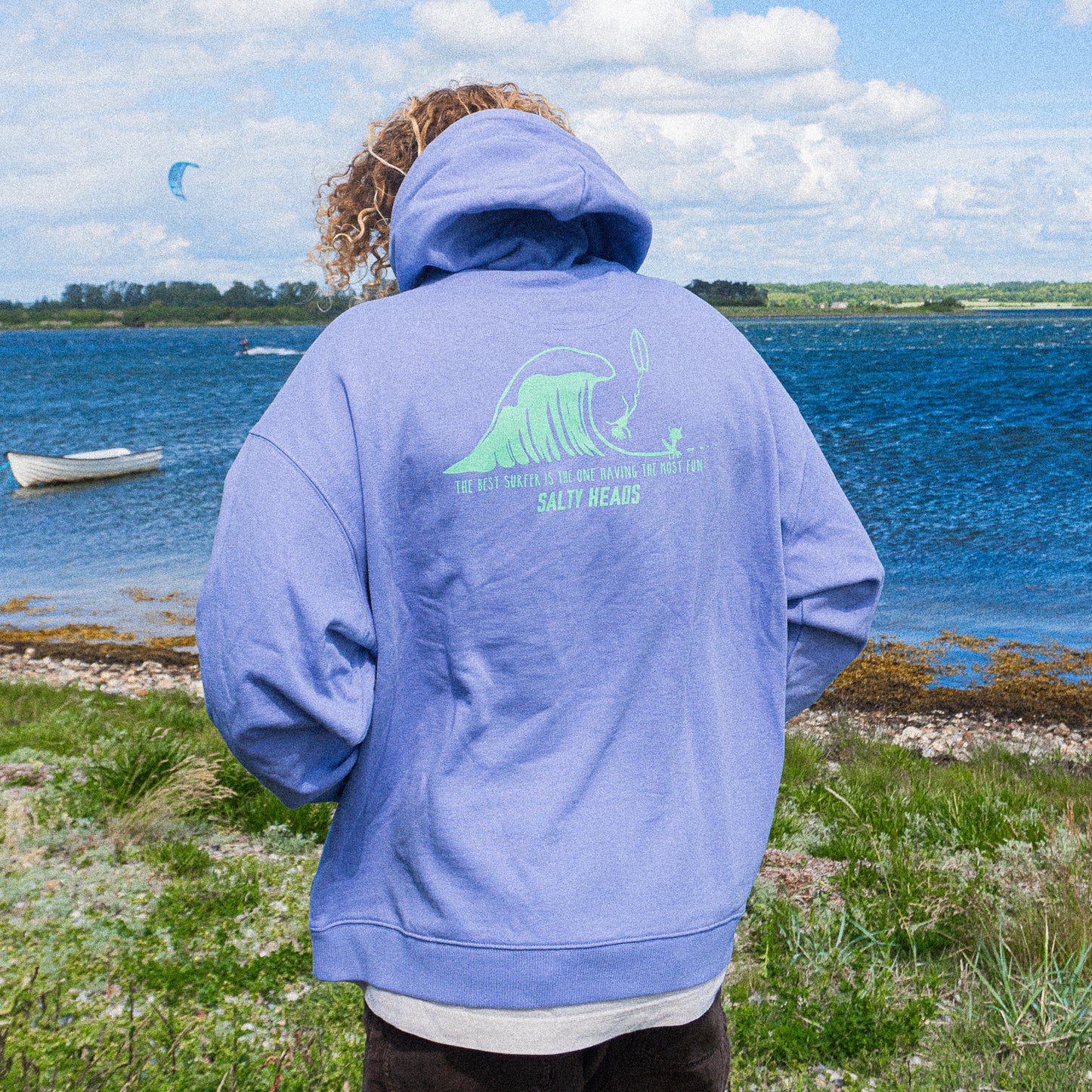 THE BEST SURFER IS THE ONE HAVING THE MOST FUN // Hoodie "VIOLETT, MINT"