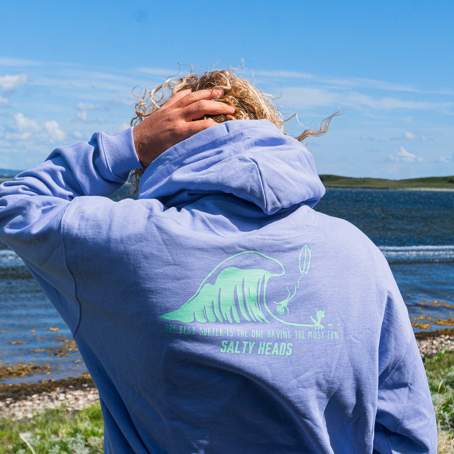 THE BEST SURFER IS THE ONE HAVING THE MOST FUN // Hoodie "VIOLETT, MINT"