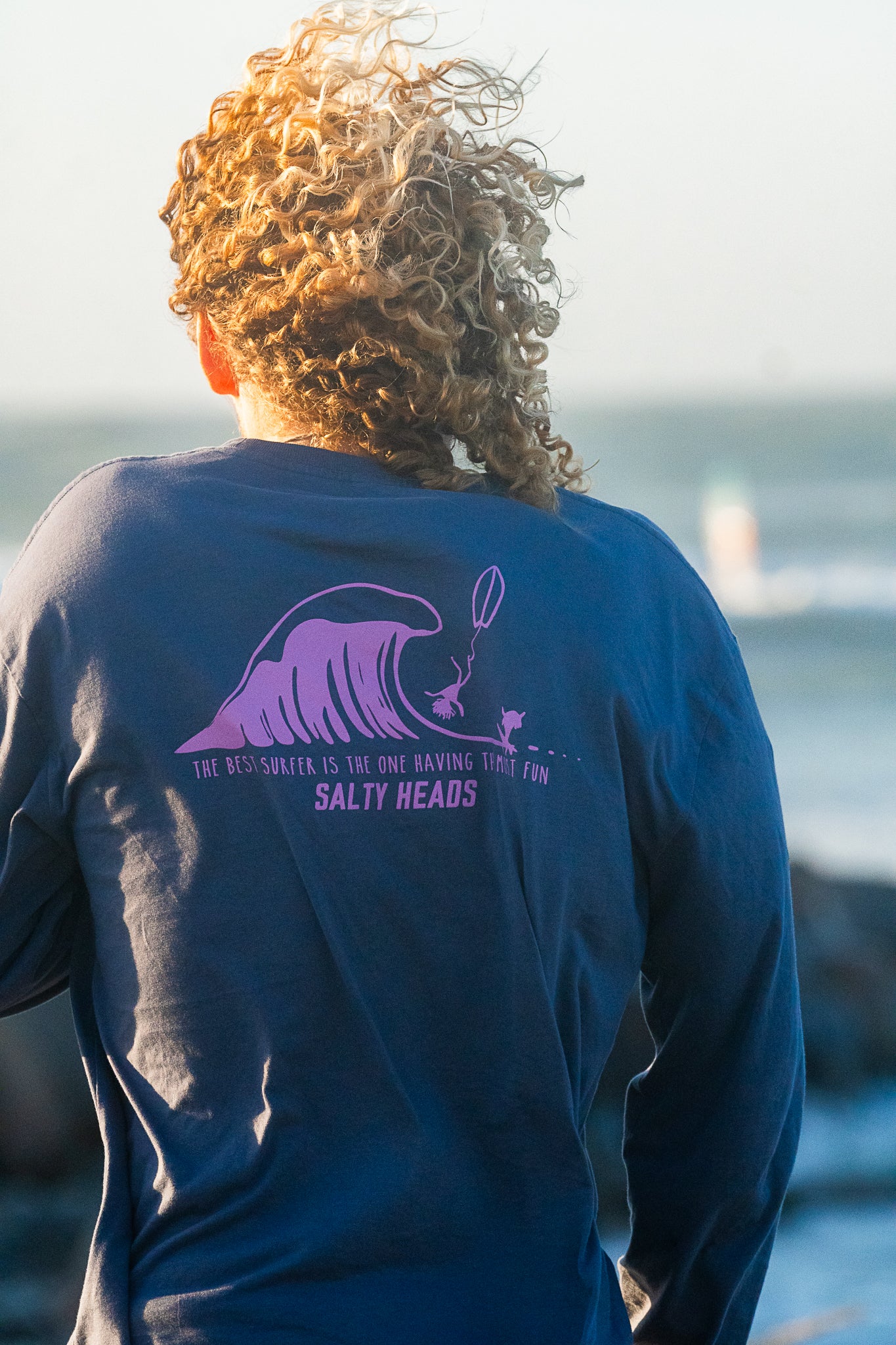 OCEAN // Longsleeve "blau, pink"
