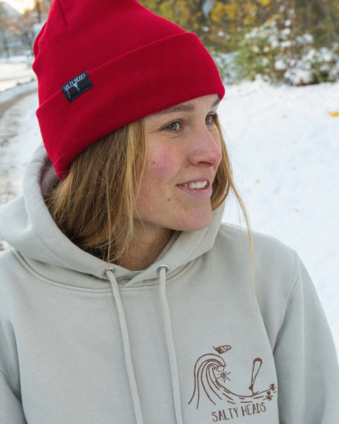 Mütze aus feiner Merinowolle "dezentes Logo" - Made in Germany