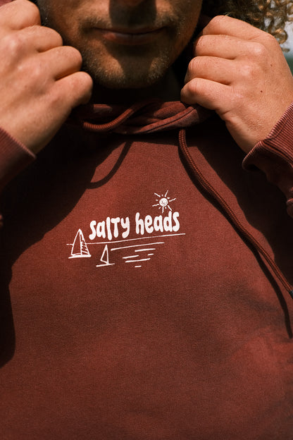 Surf and Sail //  Hoodie "washed red"