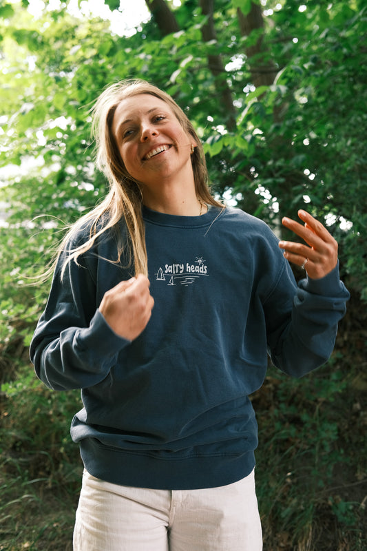 Surf and Sail // Sweater "grau, blau"