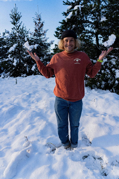 OCEAN // Sweater "orangebraun//beige"