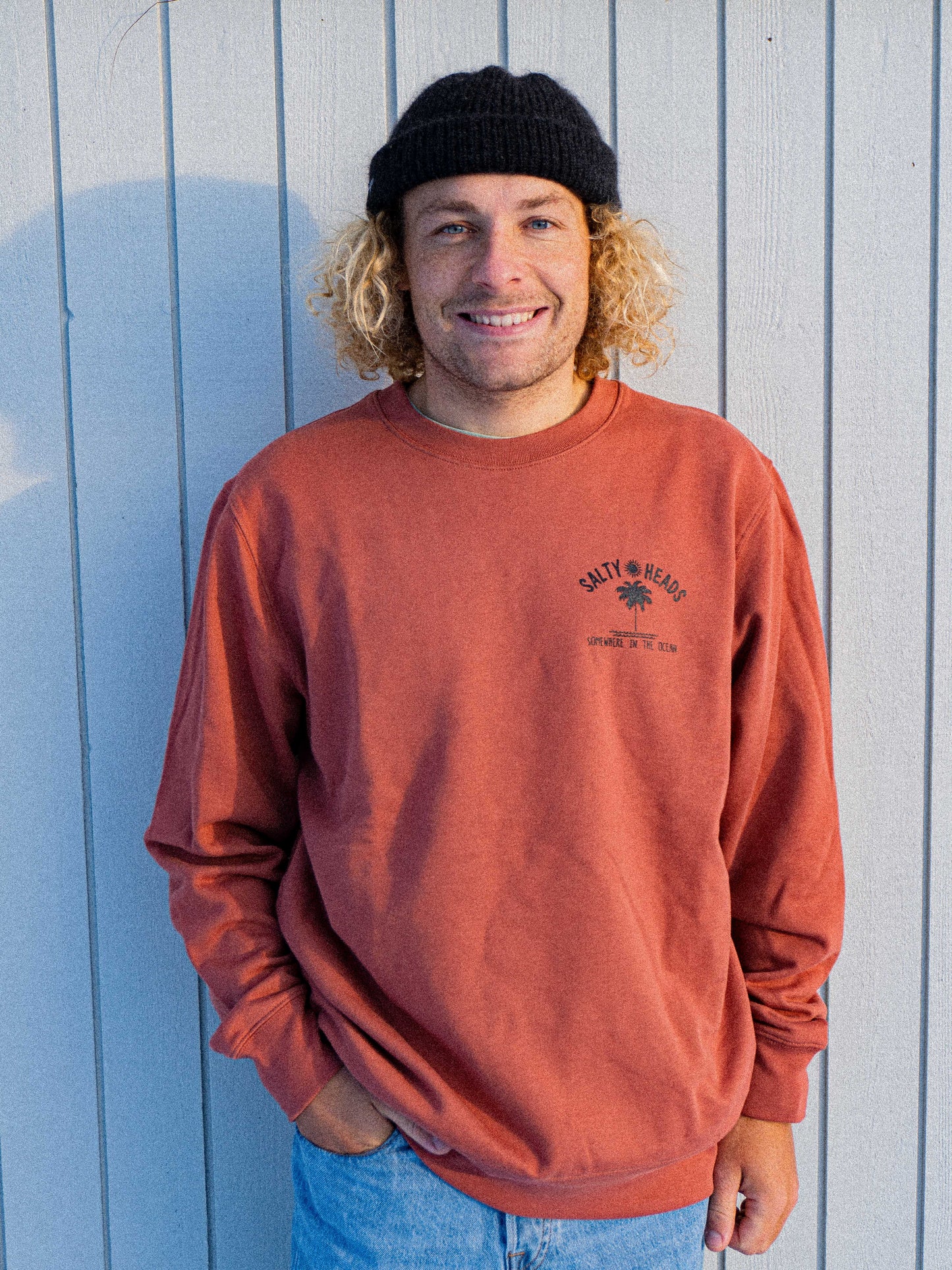 OCEAN // Sweater "rostbraun"